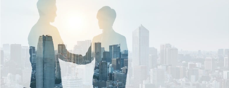 marketing-communication-concept-silhouette-of-business-persons-hands-picture-id904426582