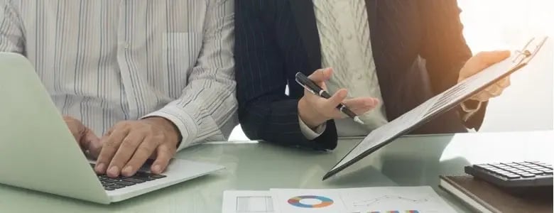 remote M&A integration discussion two business executives