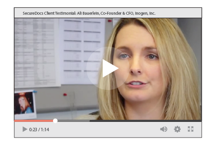 SecureDocs Testimonial: Ali Bauerlein, Co-Founder & CFO, Inogen, Inc.